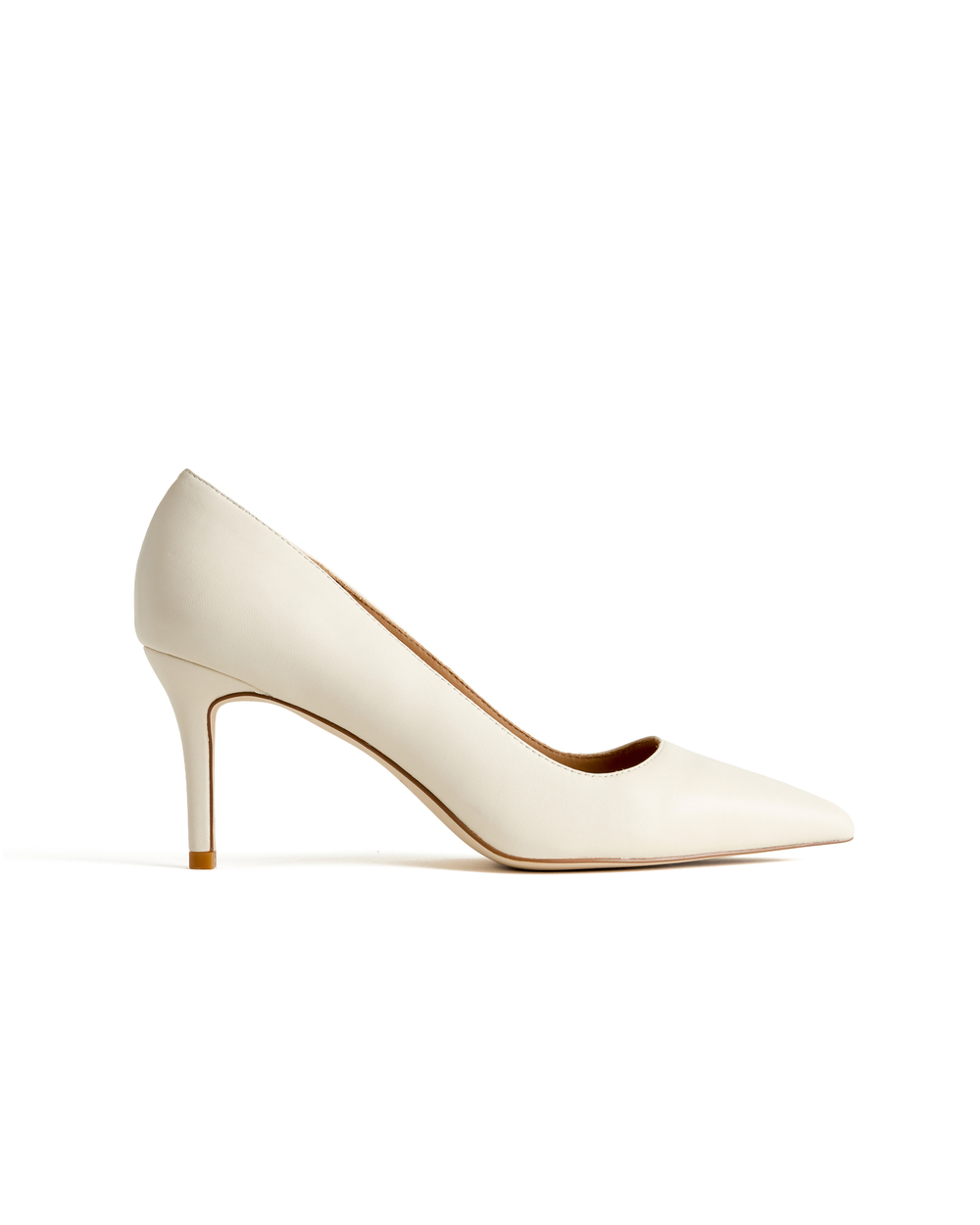 Italian Leather 75mm Pointy Toe Pump